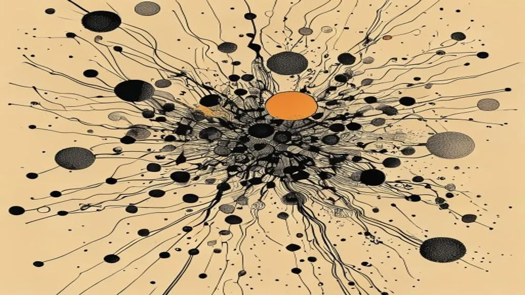 Abstract visualization of particles self-organizing into geometric patterns using neural networks